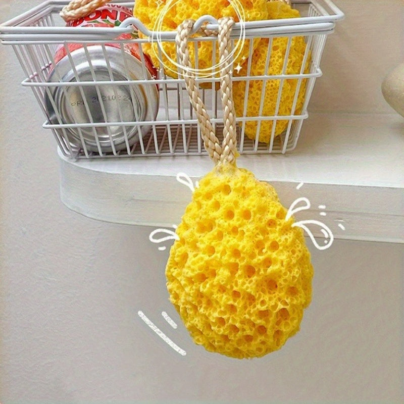 Cute Flower Non-Slip Bath Ball Soft And Absorbent Honeycomb Bath Ball - Non-Latex Sponge for Rich And Dense Foaming, Cute Flower Design with Non-Slip Backing for Comfortable Bathing Experience