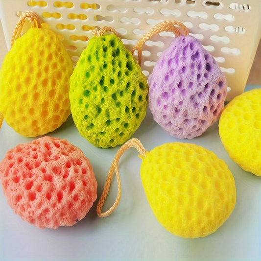 Cute Flower Non-Slip Bath Ball Soft And Absorbent Honeycomb Bath Ball - Non-Latex Sponge for Rich And Dense Foaming, Cute Flower Design with Non-Slip Backing for Comfortable Bathing Experience