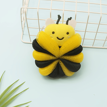 Bee Loofah Sponge Cartoon Bee Bath Sponge Shower Sponge Balls Shower Washing Exfoliating