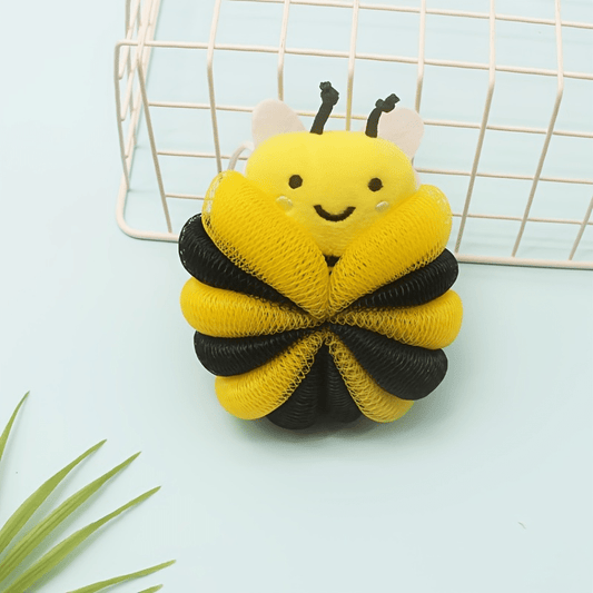 Bee Loofah Sponge Cartoon Bee Bath Sponge Shower Sponge Balls Shower Washing Exfoliating