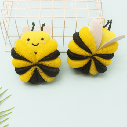 Bee Loofah Sponge Cartoon Bee Bath Sponge Shower Sponge Balls Shower Washing Exfoliating