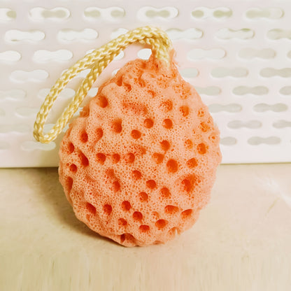 Cute Flower Non-Slip Bath Ball Soft And Absorbent Honeycomb Bath Ball - Non-Latex Sponge for Rich And Dense Foaming, Cute Flower Design with Non-Slip Backing for Comfortable Bathing Experience