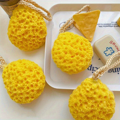 Cute Flower Non-Slip Bath Ball Soft And Absorbent Honeycomb Bath Ball - Non-Latex Sponge for Rich And Dense Foaming, Cute Flower Design with Non-Slip Backing for Comfortable Bathing Experience