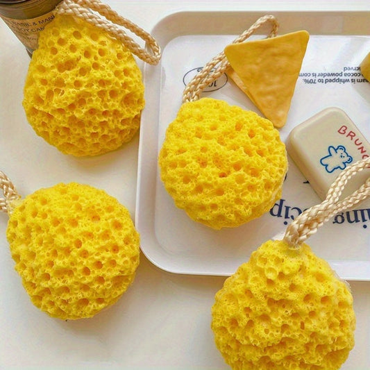 Cute Flower Non-Slip Bath Ball Soft And Absorbent Honeycomb Bath Ball - Non-Latex Sponge for Rich And Dense Foaming, Cute Flower Design with Non-Slip Backing for Comfortable Bathing Experience