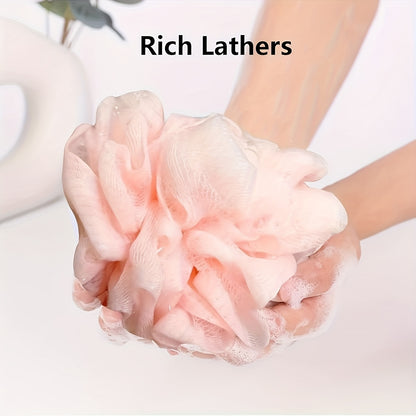 89pcs Soft Colorful Shower Loofahs | Exfoliating Body Scrubbers with Ribbon Handles for Men & Women, Multi-Color Mesh Bath Sponge Balls for Deep Clean & Relaxation