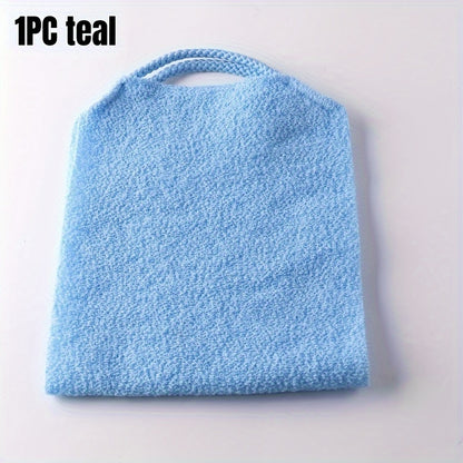 Stretchable Nylon Exfoliating Back Scrubber Gloves with Handles - Dual-Layer Body Scrub Cloth for Shower, Skin Cleaning, and Massage - Quick-Dry Towel for Men and Women